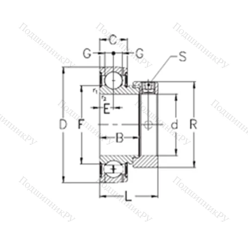 Подшипник шариковый радиальный RAE 30-NPPB