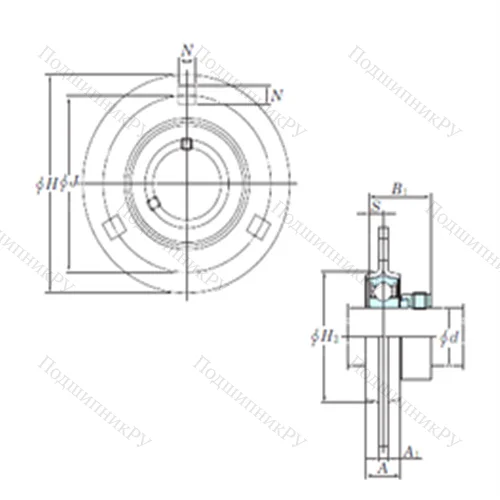 Подшипниковый узел шариковый радиальный SAPF 207