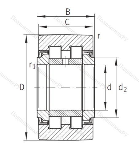 Подшипник PWTR 50110 2RS XL от производителя  INA