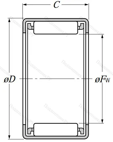 Игольчатый подшипник HK 2212