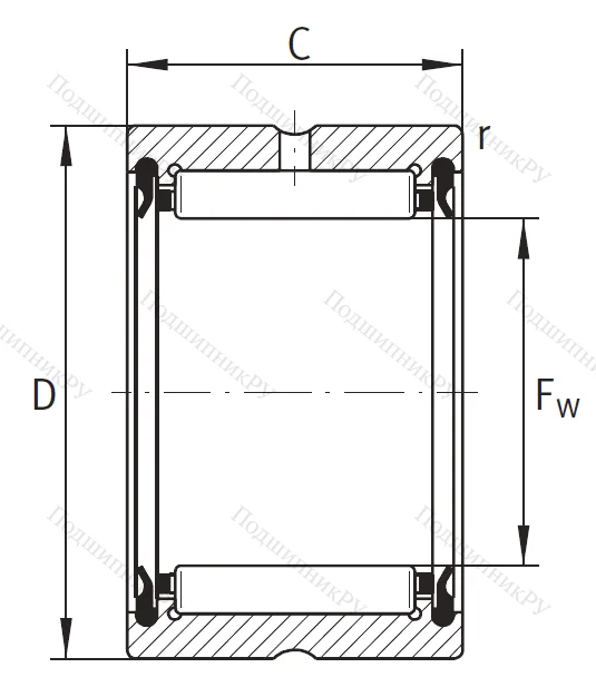 Игольчатый подшипник RNA 4907 2RSR XL
