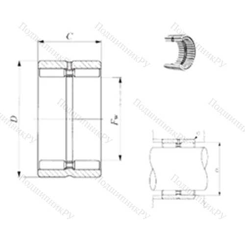 Подшипник игольчатый радиальный GBR 486024