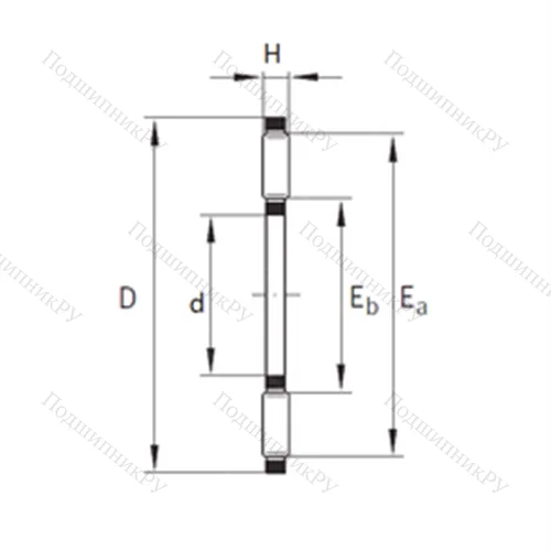 Подшипник игольчатый упорный AXK 200X 246X 5