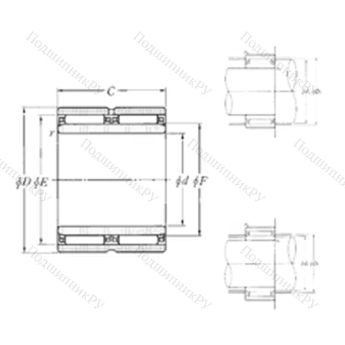 Подшипник игольчатый радиальный NAO-35?50?34ZW