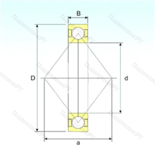 Подшипник шариковый радиально-упорный с четырёхточечным контактом