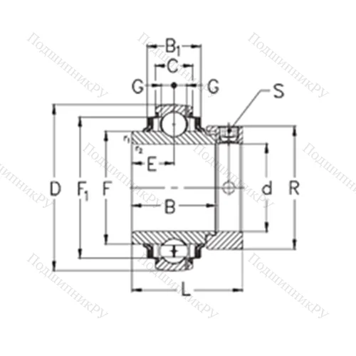 Подшипник шариковый радиальный GE 65-KRRB