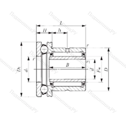 Подшипник комбинированный NAXI 4032