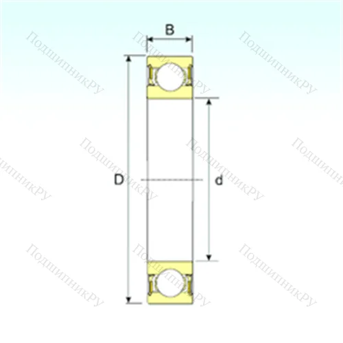 Подшипник шариковый радиальный 6206-2RZ