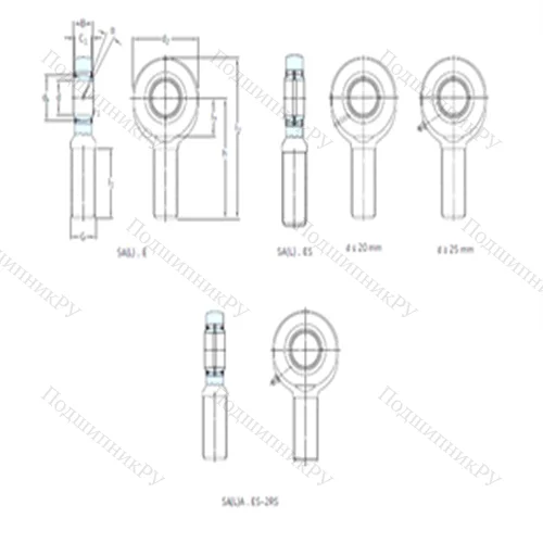 Подшипник скольжения сферический SALA 50ES-2RS