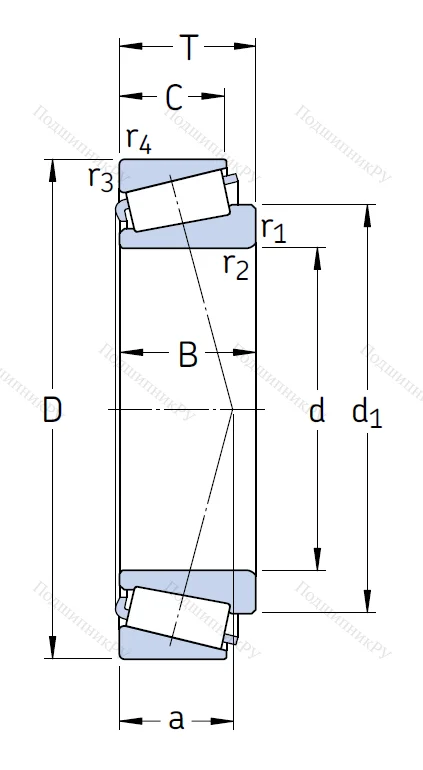Конический роликовый подшипник 32318 J 2