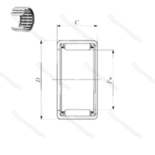 Подшипник игольчатый радиальный BA 1710 Z