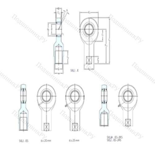 Подшипник скольжения сферический SIL 50ES-2RS от производителя  SKF