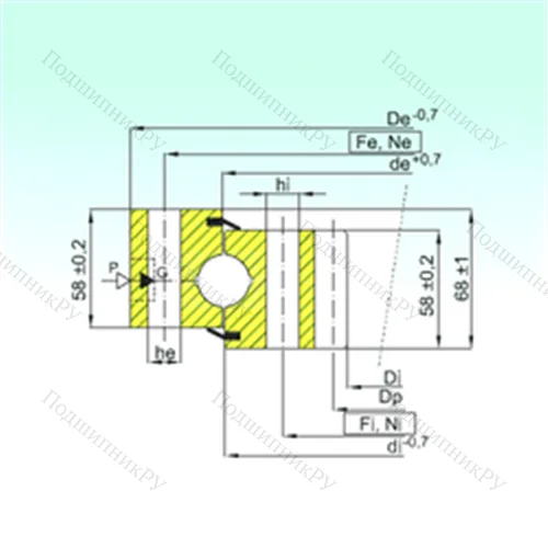 Подшипник шариковый опорно-поворотный ZB 1.25.1534.400-1SPPN