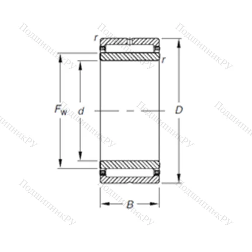 Подшипник игольчатый радиальный NKJ 10/16