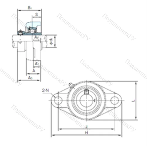 Подшипниковый узел шариковый радиальный UGFL 209