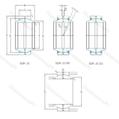 Подшипник скольжения сферический GEZM 112ES-2LS