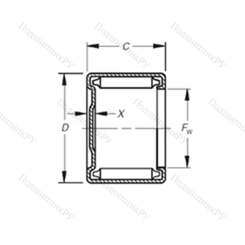Подшипник игольчатый радиальный MH-1081
