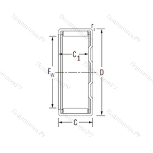 Подшипник игольчатый радиальный BK 2538