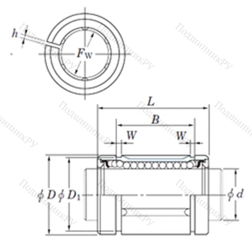 Подшипник шариковый линейный SDM 13AJ