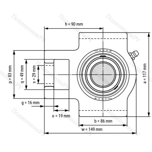 Подшипниковый узел UCT 210 - Вал: 50 мм