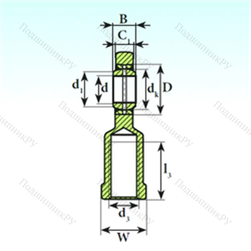 Подшипник скольжения сферический SI 25 ES 2RS от производителя  ISB