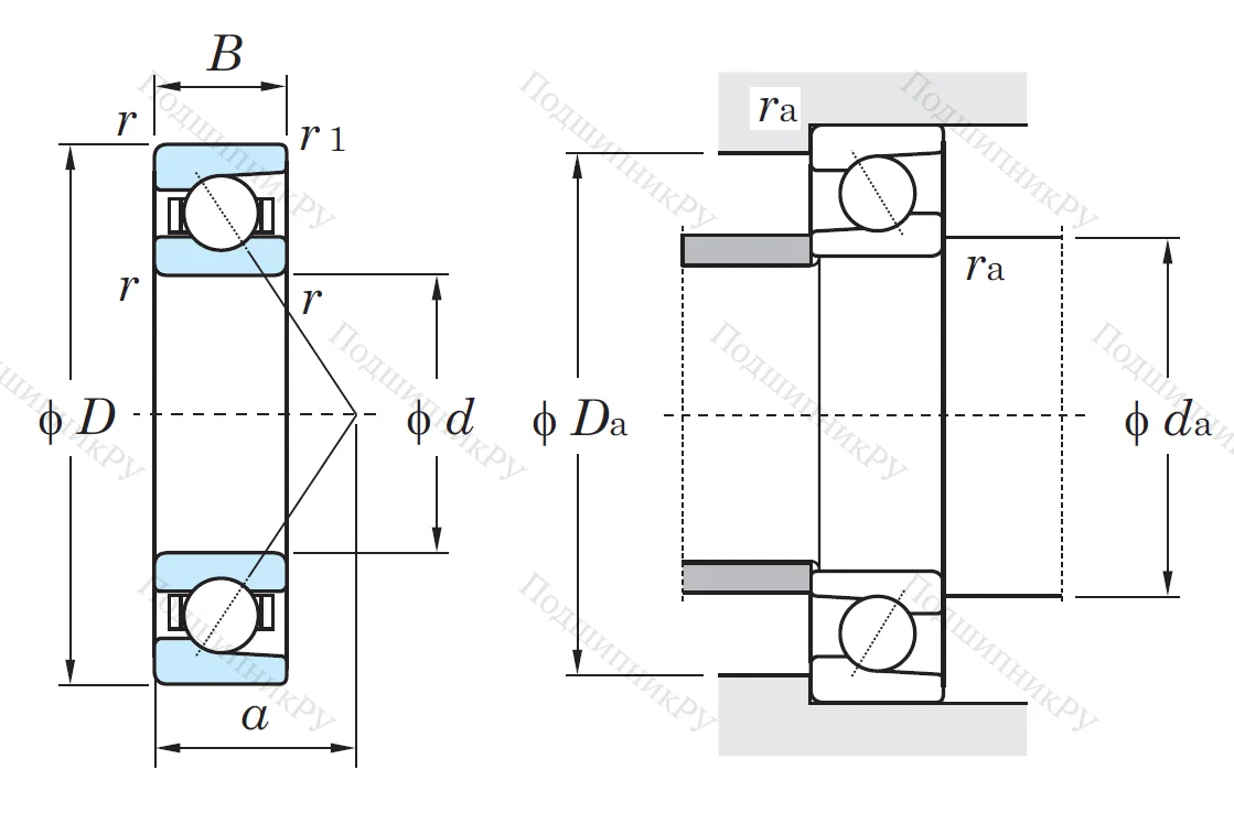 Однорядный шариковый подшипник