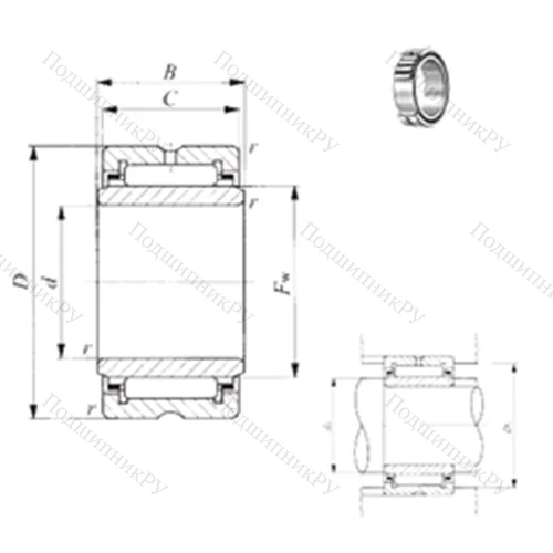 Подшипник игольчатый радиальный TRI 426230