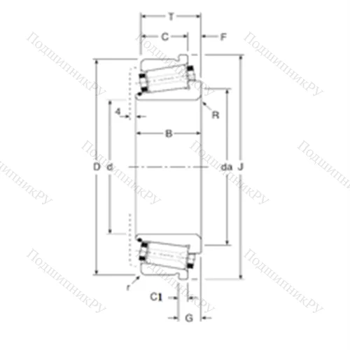 Подшипник роликовый радиально-упорный 126080X/126133XC