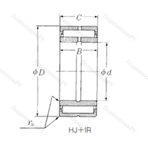 Подшипник игольчатый радиальный HJ-162416+IR-131616