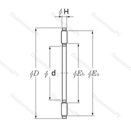Подшипник игольчатый упорный AXK 1103