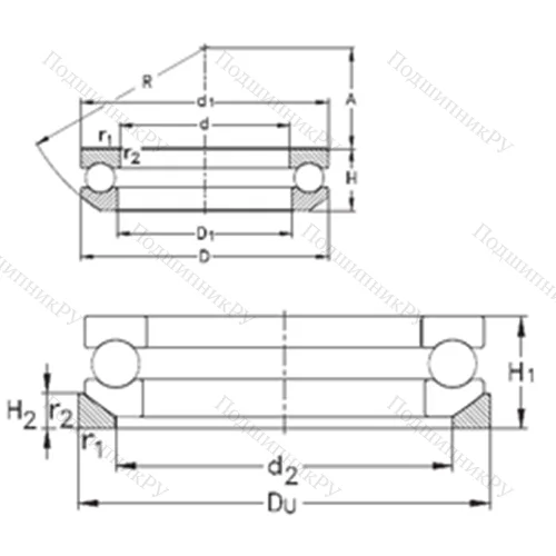 Подшипник шариковый упорный 53324-MP+U 324