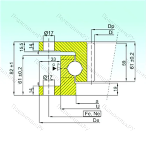 Подшипник шариковый опорно-поворотный ZK.22.0880.100-1SN