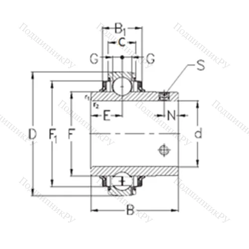 Подшипник шариковый радиальный GYE 50-KRRB