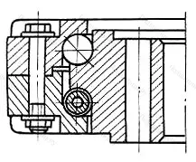 Модификация подшипника 3687/1148 размер 1148x1400x110