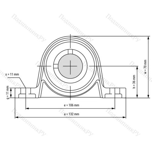 Подшипниковый узел KP 006-ST - Вал: 30 мм от производителя  LPZ