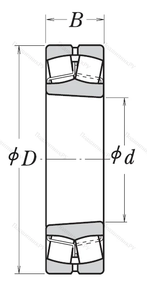 Сферический роликовый подшипник с конической посадкой на вал 22316 EAKE 4