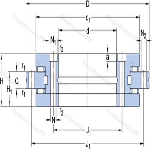 Прецизионные упорно-радиальные цилиндрические роликоподшипники NRT 150 B