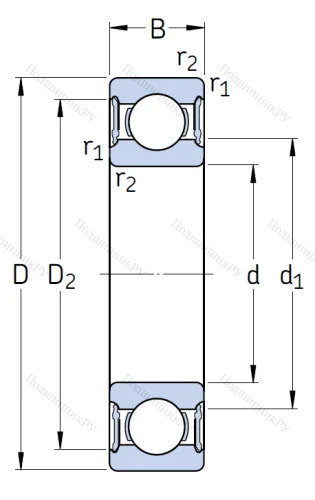 Однорядный шариковый подшипник W 61804 2RS 1 в Астрахани
