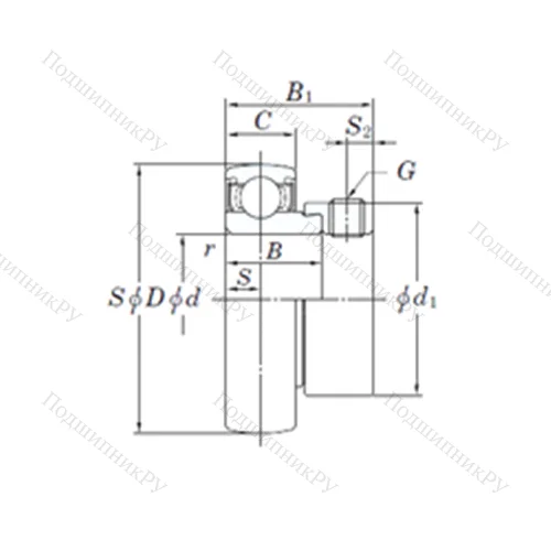 Подшипник шариковый радиальный SA 201