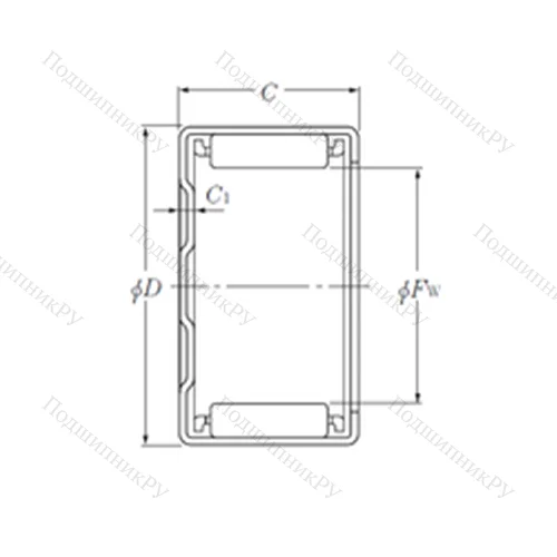 Подшипник игольчатый радиальный BK 1416