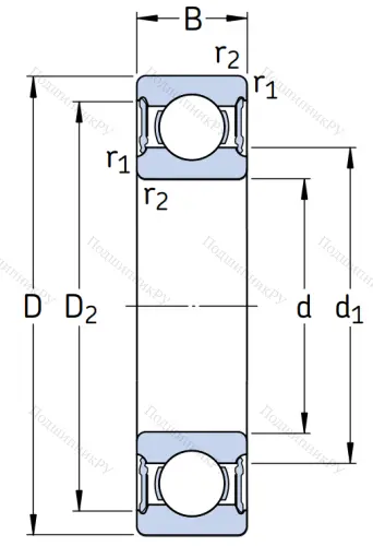 Однорядный шариковый подшипник W 61801 2RS 1 в Астрахани