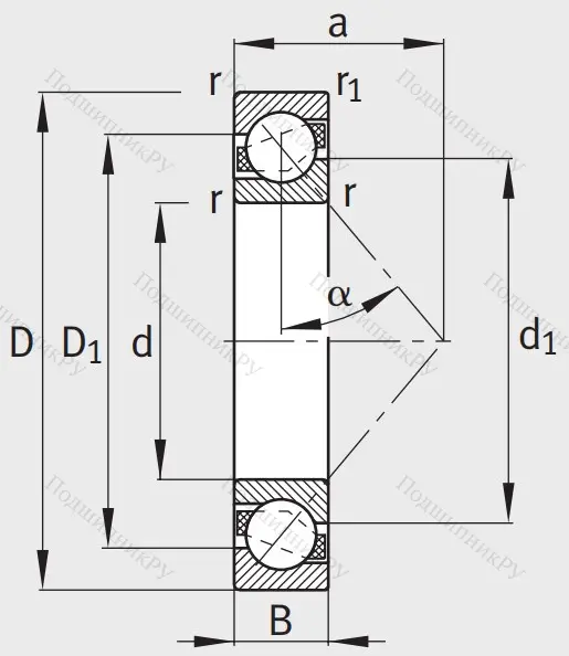 Однорядный шариковый подшипник