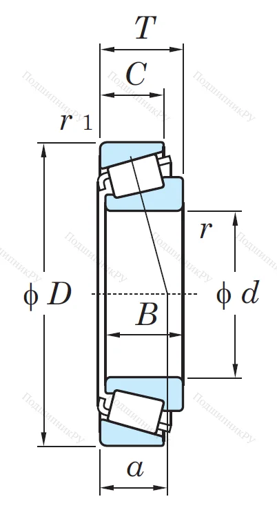 Конический роликовый подшипник HI-CAP 33208 JR-1