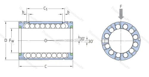 Подшипник линейный LBCD 20 D-2LS в Астрахани
