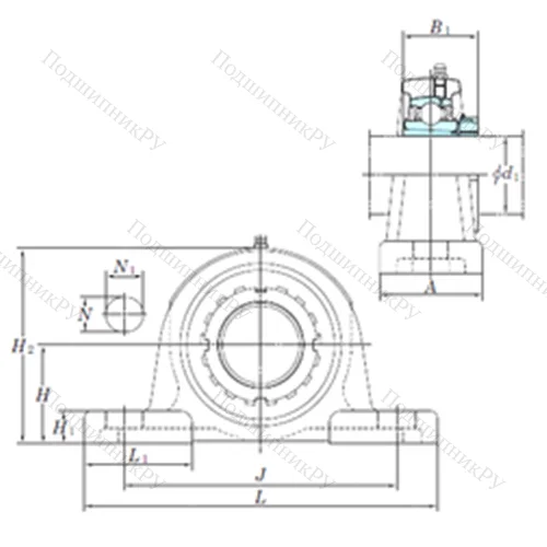Подшипниковый узел шариковый радиальный UKP 320