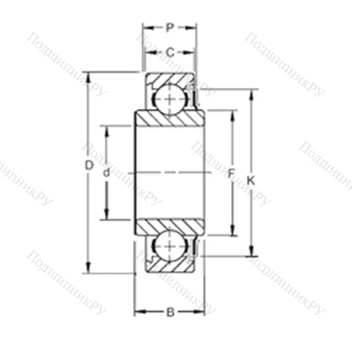 Подшипник шариковый радиальный 205KR 4