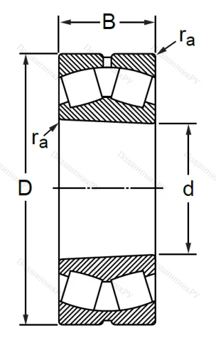 Сферический роликовый подшипник с конической посадкой на вал 113622 АМНК (22322 ACKMW 33) в Астрахани