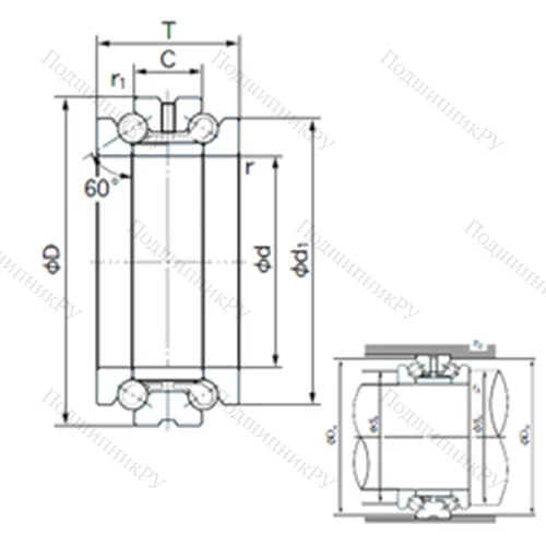 Подшипник шариковый упорно-радиальный