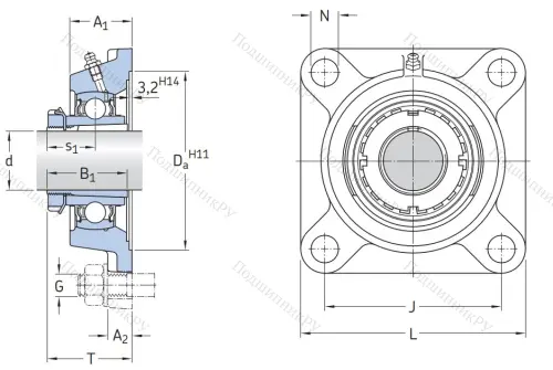 Подшипниковый узел FYJ 60 TF в Астрахани