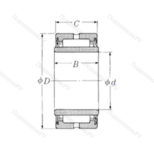 Подшипник игольчатый радиальный NA 69/28TT